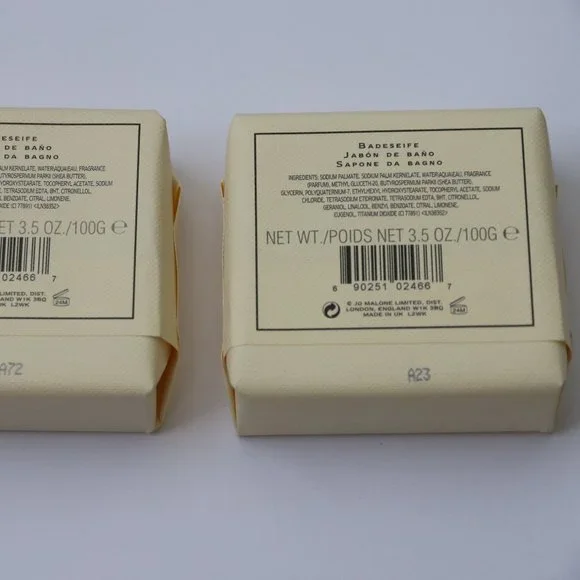 2 Jo Malone Red Roses Bar Bath Soap Set Lot